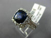 LARGE 2.23CT ROUND & BAGUETTE DIAMOND & SAPPHIRE 18KT WHITE GOLD ENGAGEMENT RING