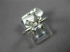 ANTIQUE DIAMOND 14K WHITE GOLD 3D ROUND FLOWER SEMI MOUNT ENGAGEMENT RING #14766