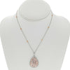 LARGE 6.89CT PINK & WHITE DIAMOND 18K WHITE ROSE GOLD BY THE YARD LOVE NECKLACE
