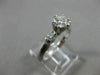 ESTATE .84CT DIAMOND 14KT WHITE GOLD PAST PRESENT FUTURE ENGAGEMENT RING #20723