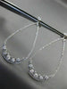 ESTATE 2.60CT DIAMOND 14KT WHITE GOLD 3D PEAR SHAPE RAIN DROP HANGING EARRINGS