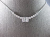 .51CT DIAMOND 14KT WHITE GOLD ROUND & BAGUETTE INVISIBLE FILIGREE LOVE NECKLACE