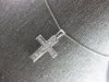 .50CT DIAMOND 14KT WHITE GOLD 3D PRINCESS CHANNEL INVISIBLE CROSS PENDANT #27696