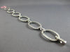 EXTRA LARGE 5.11CT DIAMOND 14KT WHITE GOLD 3D CLASSIC OPEN OVAL TENNIS BRACELET