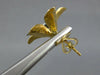 LARGE .33CT DIAMOND & BLUE ENAMEL 18KT YELLOW GOLD SQUARE FLOWER STUD EARRINGS