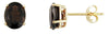 2.25CT AAA SMOKY TOPAZ 14KT YELLOW GOLD 3D OVAL CLASSIC SOLITAIRE STUD EARRINGS
