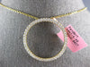 LARGE .84CT DIAMOND 14K YELLOW GOLD CLASSIC CIRCLE OF LIFE LOVE FLOATING PENDANT
