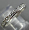 ESTATE .96CT DIAMOND 14KT WHITE GOLD 3D CLASSIC ETERNITY ANNIVERSARY RING #1636