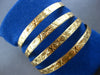 WIDE HANDCRAFTED 18KT YELLOW GOLD MIDDLE EASTERN BANGLE BRACELET SET 28185-28188