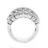 LARGE 3.2CT DIAMOND 18KT WHITE GOLD ROUND & BAGUETTE GRADUATING ANNIVERSARY RING