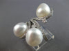 ESTATE EXTRA LARGE .90CT DIAMOND & PEARL 18KT WHITE GOLD MULTI ROW RING #28108