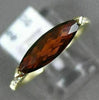 ESTATE 1.59CT ROUND DIAMOND & AAA MARQUISE SHAPE GARNET 14KT YELLOW GOLD 3D RING