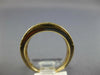 LARGE 1.0CT DIAMOND 14KT YELLOW GOLD 3D ROUND & BAGUETTE 3 ROW ANNIVERSARY RING