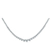 5.0CT DIAMOND 14KT WHITE GOLD 3D ROUND GRADUATING SEMI ETERNITY TENNIS BRACELET