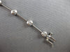 ESTATE .52CT DIAMOND 14K WHITE GOLD ROUND BEZEL BY THE YARD LOVE TENNIS BRACELET