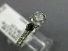 .25CT WHITE & BLACK DIAMONDS 14KT WHITE GOLD PAST PRESENT FUTURE ENGAGEMENT RING