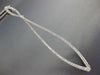 ESTATE EXTRA LARGE 1.74CT DIAMOND 18K WHITE GOLD LEAF TEAR DROP HANGING EARRINGS