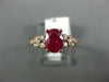 1.15CT DIAMOND & AAA RUBY 14KT ROSE GOLD 3D OVAL & ROUND CLASSIC ENGAGEMENT RING