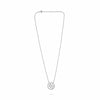 .17CT DIAMOND 14KT WHITE GOLD 3D CIRCLE OF LIFE CRISS CROSS CHAIN FUN NECKLACE