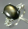 ESTATE LARGE 5.42CT DIAMOND & AAA STAR SAPPHIRE PLATINUM ENGAGEMENT RING #26552