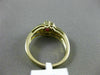 ESTATE WIDE .47CT DIAMOND & RUBY 14KT YELLOW GOLD FLOWER CLUSTER ENGAGEMENT RING