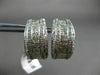 ESTATE WIDE 2.65CT DIAMOND 14KT WHITE GOLD MULTI ROW INVISIBLE HANGING EARRINGS