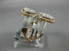 ESTATE LARGE 1.62CT ROUND & BAGUETTE DIAMOND 14KT YELLOW GOLD MULTI ROW FUN RING