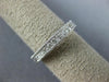 ESTATE 0.25CT DIAMOND 14KT WHITE GOLD FILIGREE MILGRAIN ETERNITY RING #19628