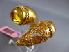 EXTRA LARGE 9.10CT AAA CITRINE & ORANGE ENAMEL 14K YELLOW GOLD FILIGREE FUN RING
