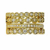 LARGE 1.08CT DIAMOND 18K YELLOW GOLD MULTI BAND FILIGREE ETERNITY STACKABLE RING