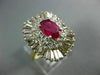 4.58CT WHITE & FANCY YELLOW DIAMOND & AAA RUBY 18KT WHITE GOLD BALLERINA RING