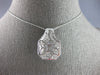 EXTRA LARGE 2.20CT DIAMOND 14KT WHITE GOLD ROUND & BAGUETTE DOUBLE HALO PENDANT