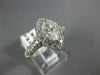 ESTATE 1.32CT DIAMOND 14K WHITE GOLD MARQUISE & ROUND HALO ENGAGEMENT RING #1542