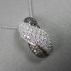 ESTATE 1.50CT WHITE & BLACK DIAMOND 14K WHITE GOLD X PAVE INFINITY PENDANT CHAIN