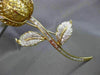 ANTIQUE LARGE 9.35CT DIAMONDS & TOPAZ 18KT TWO TONE GOLD FLOWER PIN BROOCH 21852