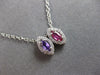 .32CT DIAMOND & AAA RUBY & AMETHYST 14KT WHITE GOLD MARQUISE SHAPE HALO PENDANT