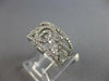 WIDE .57CT DIAMOND 18KT WHITE GOLD 3D OPEN FILIGREE WEDDING ANNIVERSARY #27591