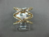 ESTATE LARGE .72CT DIAMOND 14KT ROSE GOLD 3D MULTI ROW CRISS CROSS LOVE RING