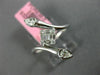 ESTATE WIDE .29CT DIAMOND 18KT WHITE GOLD 3D MULTI SHAPE SQUARE SNAKE LOVE RING