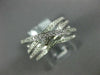 ESTATE WIDE .52CT DIAMOND 18KT WHITE GOLD MULTI ROW CRISS CROSS ANNIVERSARY RING
