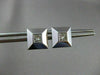 ESTATE .56CT DIAMOND 14KT WHITE GOLD SOLITAIRE PYRAMID STUD EARRINGS #17440