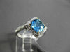 ESTATE 1.88CTW DIAMOND & AAA BLUE TOPAZ 14KT TWO TONE GOLD STAR FILIGREE RING