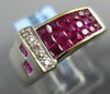 2.12CT DIAMOND & AAA RUBY 18KT WHITE GOLD 3D PRINCESS & ROUND ETOILE MENS RING