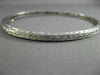 ANTIQUE 1.10CT ROUND CUT DIAMOND 18KT WHITE GOLD FILIGREE BANGLE BRACELET #19087
