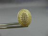 LARGE .83CT DIAMOND 14K YELLOW GOLD 3D CLUSTER DOUBLE HALO CLIP ON POST EARRINGS