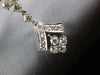 ESTATE LARGE 3.0CT DIAMOND 14KT WHITE GOLD 3D ROUND CHANDELIER HANGING EARRINGS