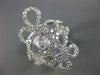 ESTATE LARGE 1.20CT DIAMOND 18KT WHITE GOLD 3D CLASSIC FLOWER BUTTERFLY FUN RING