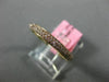 ESTATE .54CT PINK DIAMOND 18K ROSE GOLD 3 ROW ETERNITY WEDDING ANNIVERSARY RING