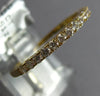 ESTATE .33CT DIAMOND 18KT YELLOW GOLD 2MM SEMI ETERNITY WEDDING ANNIVERSARY RING