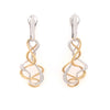 ESTATE .40CT DIAMOND 18KT 2 TONE GOLD MULTI HEART INFINITY FUN HANGING EARRINGS